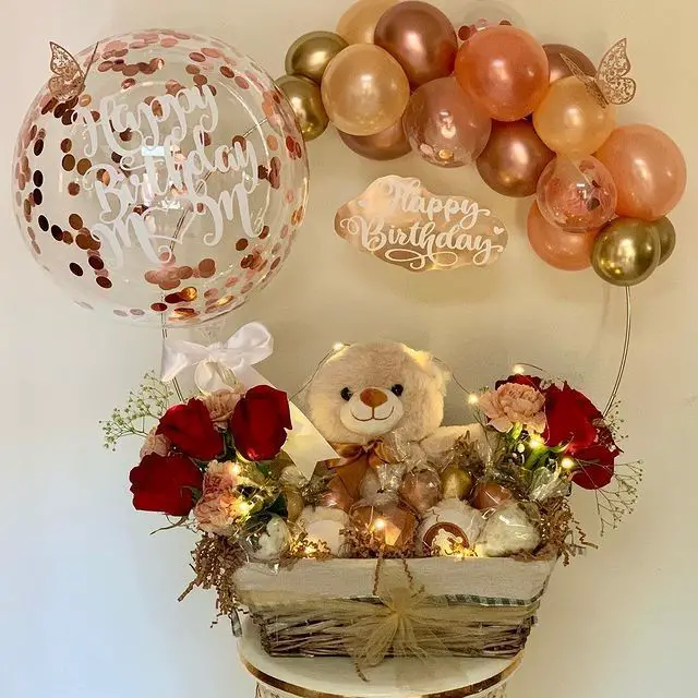 DIY Hot Air Balloon with Chocolate Bouquet / Bobo Balloon Bouquet